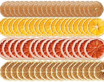 100 Dried Citrus Slices – Lemon, Lime, Orange and Grapefruit for Cocktails & Baking