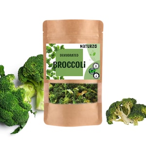 Dried Broccoli dehydrated green vegetable natural vegan gluten free with no additives for snacking, Camping, Crafts, DIY natural decoration