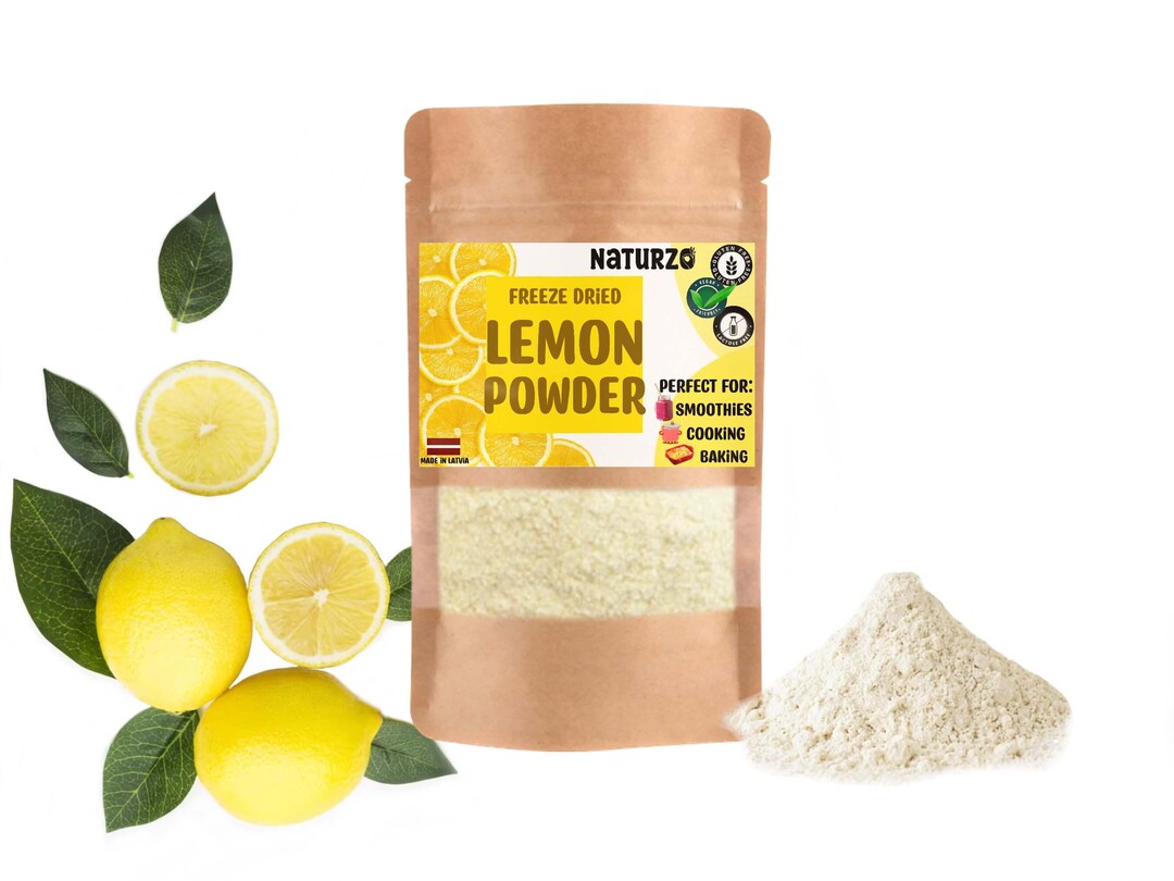Freeze Dried Lemon Powder for Baking, Drinks, Cooking, Natural Citrus ...