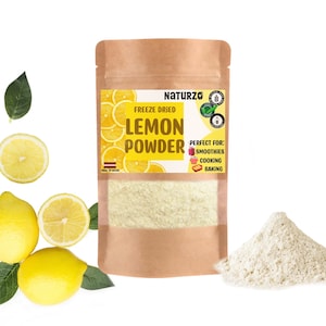Freeze dried Whole Lemon powder raw without additives, preservatives or added sugar For smoothies vegan recipes baking natural vitamins