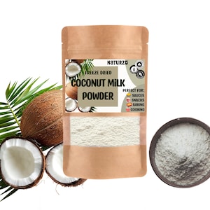 Freeze-Dried Coconut Milk Powder | Dairy-Free, Vegan | Ideal for Cooking, Baking, Smoothies, and Beverages