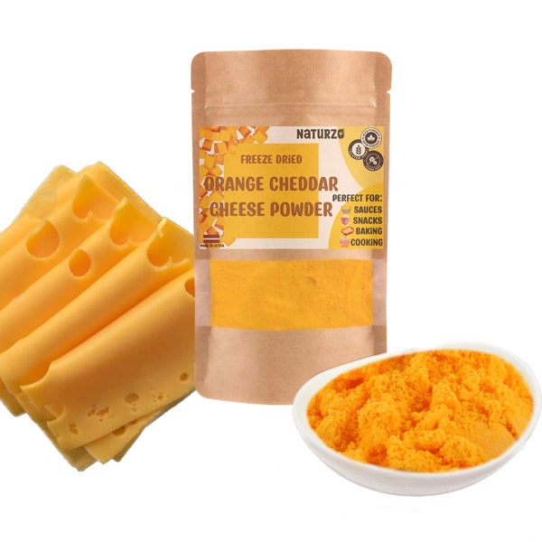 Gefriergetrocknetes Orange Cheddar Käsepulver Keto freundlich Zuckerfrei für Popcorn Saucen Nacho lange Haltbarkeit