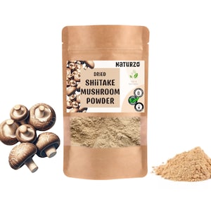 Dried Shiitake mushroom powder dehydrated without additives, preservatives. Umami dehydrated Gourmet miso soup Cooking Delicacy, Natural