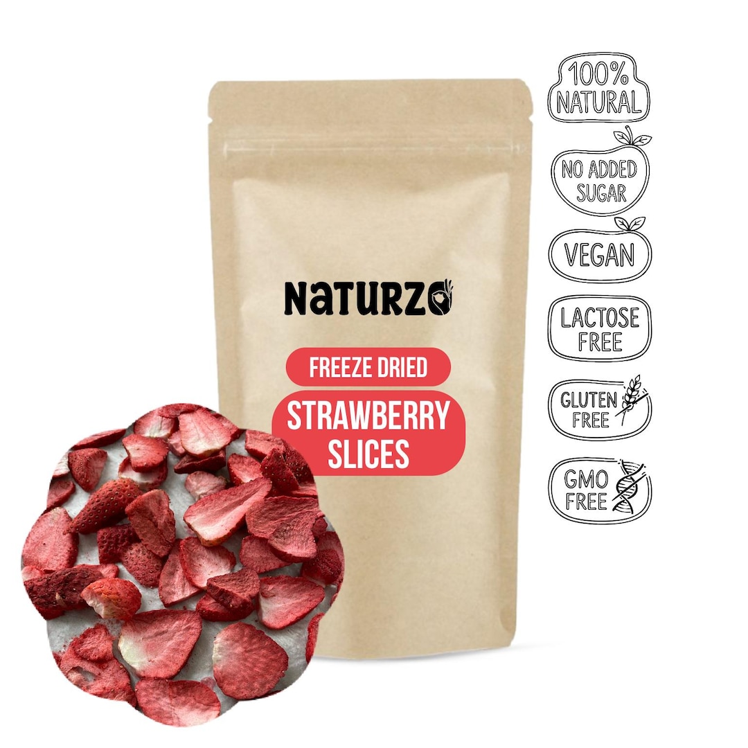 Freeze Dried Strawberry Slices | Natural Crunchy Fruit Snack for Yogurt ...