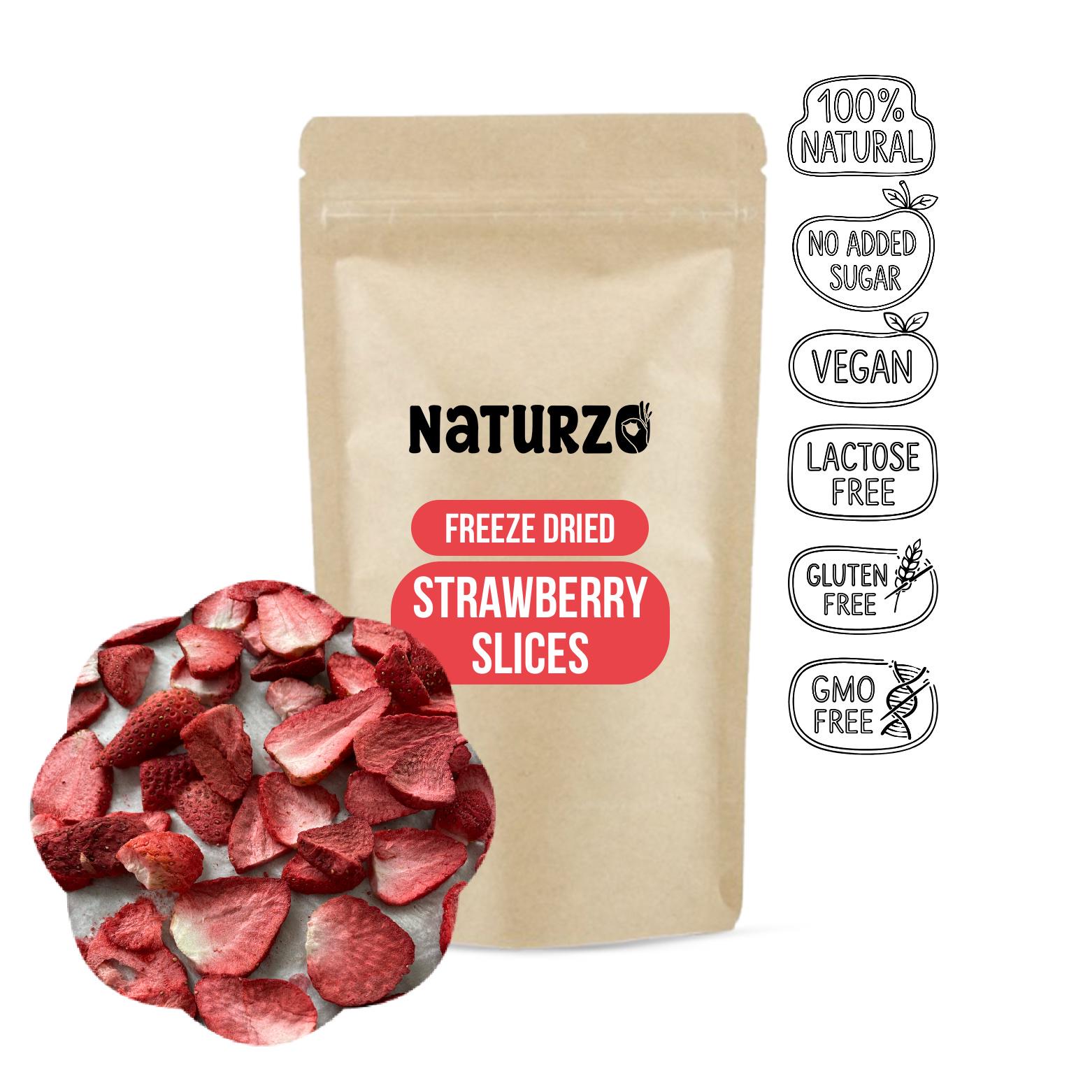 Freeze Dried Strawberry Slices | Natural Crunchy Fruit Snack for Yogurt ...