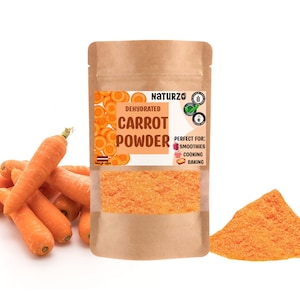 Dehydrated Carrot powder dried vegetable raw 100% natural orange food coloring For vegan baking, vitamins without additives or sugar
