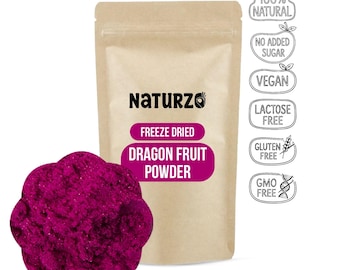 Gefriergetrocknetes Drachenfruchtpulver, Pitaya-Pulver für Smoothies, natürliche Rosafärbung