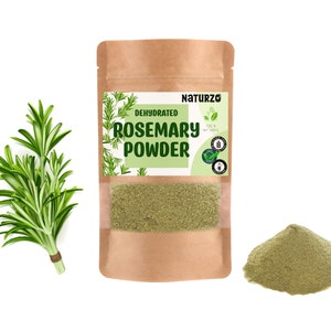 Dehydrated Rosemary leaf powder | dried Rosmarinus officinali  100% natural herbs for hair growth products, vegan baking | Without additives