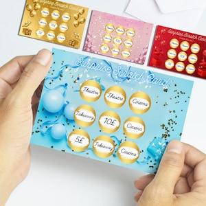 Carte à gratter surprise, cadeaux à gratter pour révéler 9 cercles à gratter Cadeau unique pour les anniversaires Fêtes de la Saint-Valentin DIY