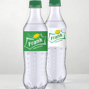 Spersonalizowana naklejka Sprite Zero | Butelka z imieniem | Prezent urodzinowy | Upominek na imprezę