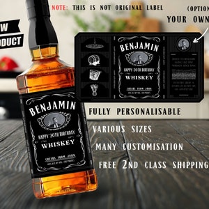 Personnalisation d'étiquette pour bouteille de Jack Daniel's