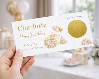 Personalized Scratch Off Birthday Card | Surprise Gift Reveal