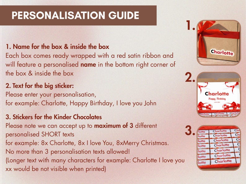 PERSONALISED Chocolate Hamper Present Custom Birthday, Christmas, Fun, Sweet Gift Idea and Funny Novelty Gift, Anniversary gif, Her image 4