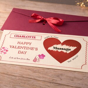 Personalised Valentine Gift Box with Teddy Bear, Chocolate Heart – Romantic Gift for Her / Him image 6