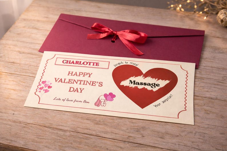 Personalised Valentine Gift Box with Teddy Bear, Chocolate Heart – Romantic Gift for Her / Him image 6
