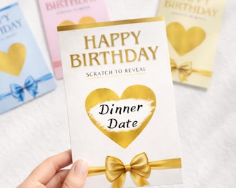 Birthday Scratch Off Card with Envelope | Personalized Scratch to Reveal Gift