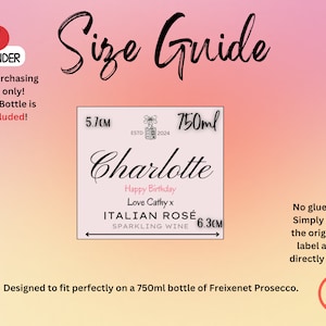 Personalised Prosecco Champagne Wine Label Sticker - Custom Birthday, Christmas, Fun, Sweet Gift Idea and Funny Novelty Gift image 10