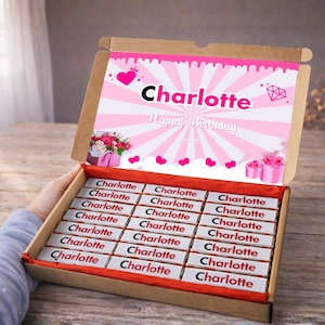 PERSONALISED Chocolate Hamper Present Custom Birthday, Christmas, Fun, Sweet Gift Idea and Funny Novelty Gift, Anniversary gif, Her Design 4