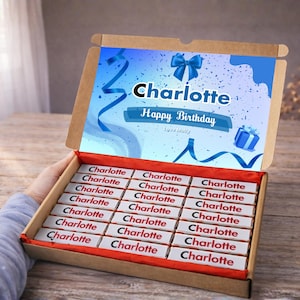 PERSONALISED Chocolate Hamper Present Custom Birthday, Christmas, Fun, Sweet Gift Idea and Funny Novelty Gift, Anniversary gif, Her Design 2