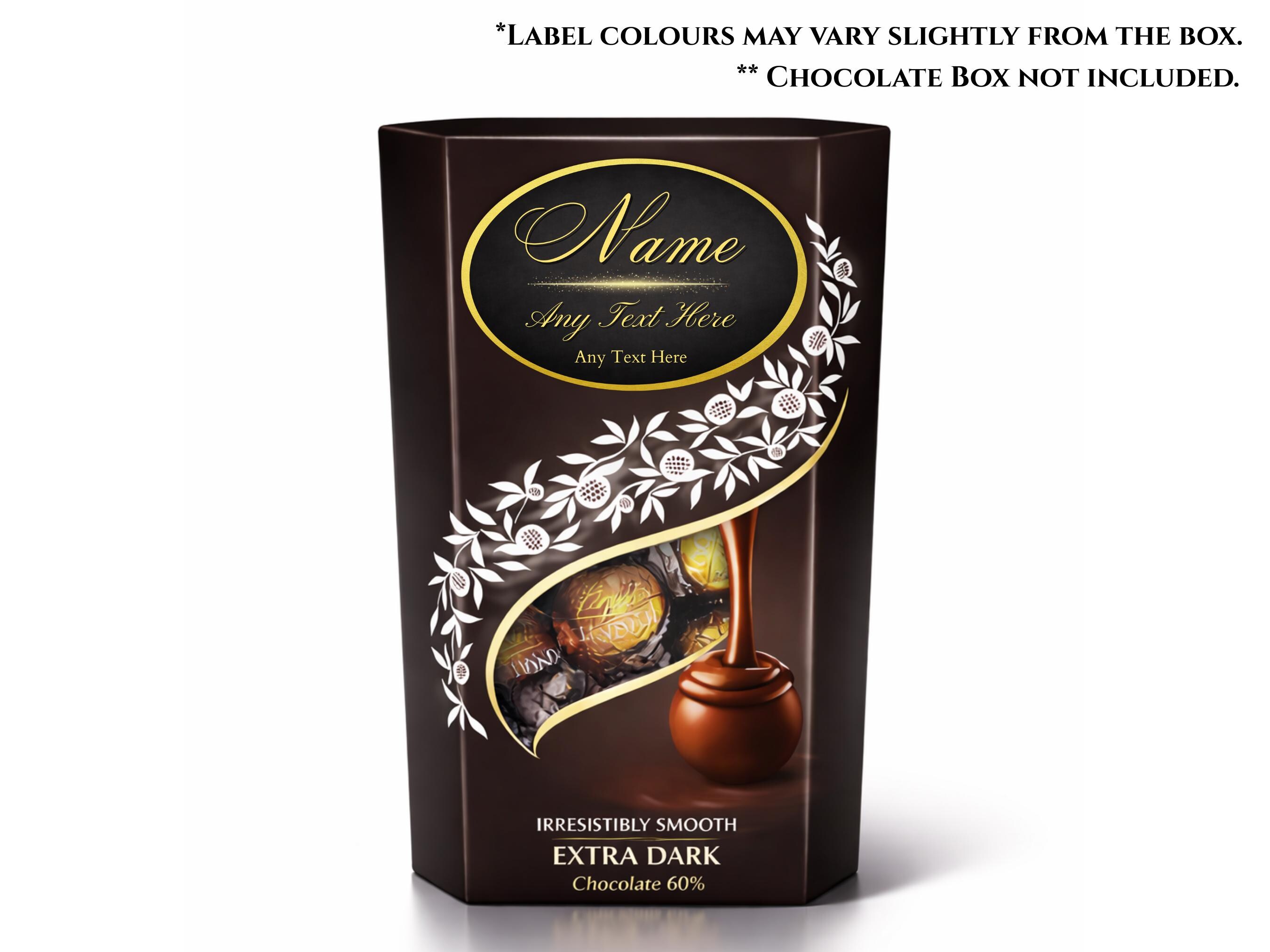 Personalised Lindor Lindt Chocolate Label Sticker | Custom Name ...