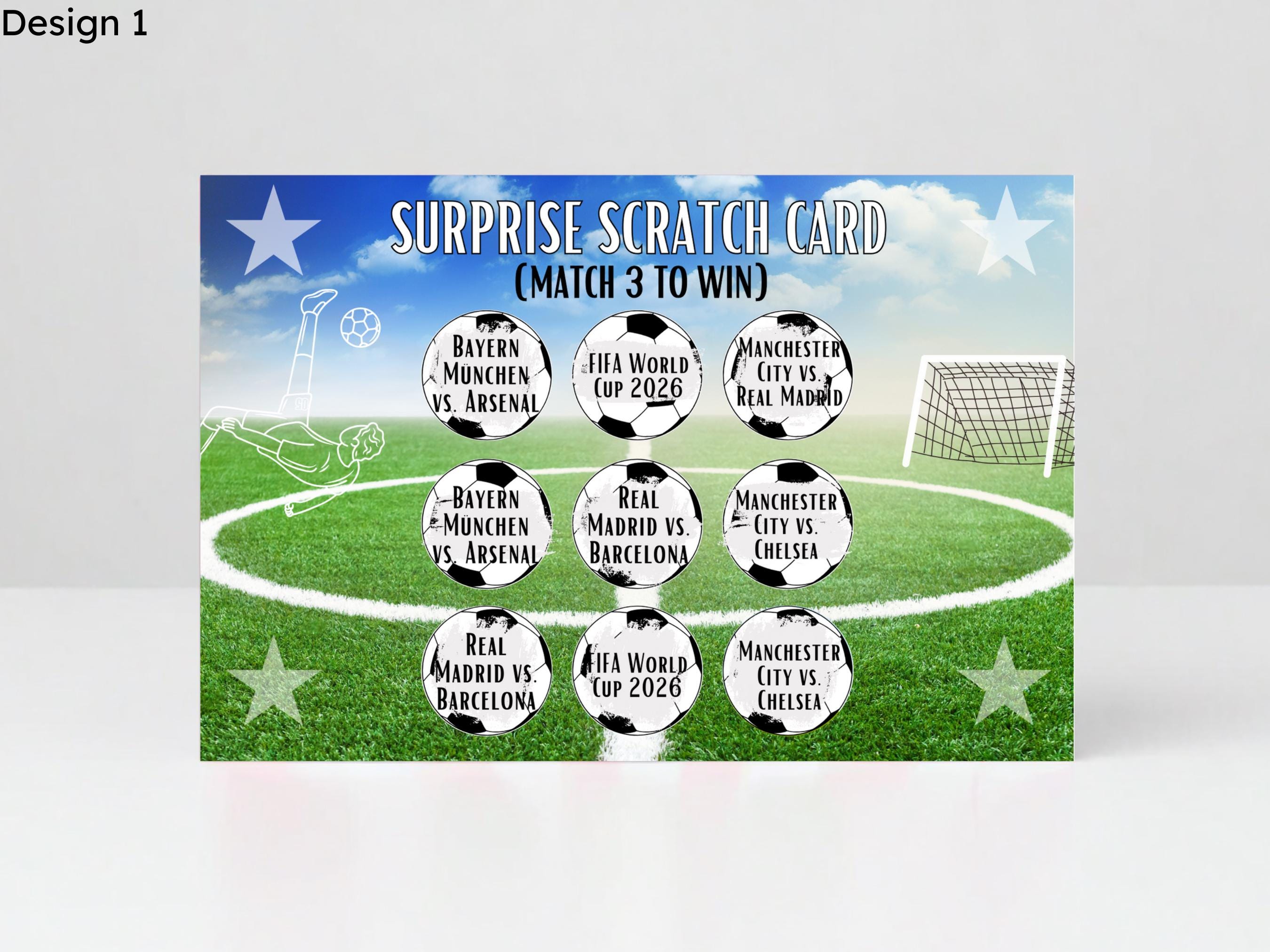 Scratch To Reveal Gift Scratch Card Personalise all Rewards Best Gifts For Anniversary Birthday presents for dad football gift