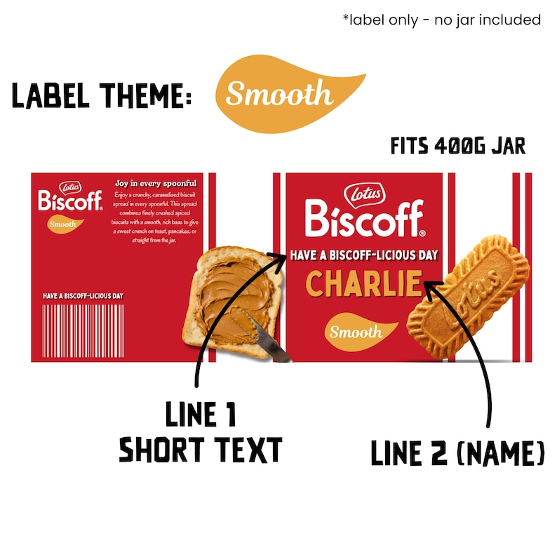 Personalised Biscoff Label Custom Name Biscuit Spread Birthday Gift ...