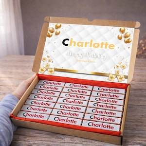 PERSONALISED Chocolate Hamper Present Custom Birthday, Christmas, Fun, Sweet Gift Idea and Funny Novelty Gift, Anniversary gif, Her Design 5