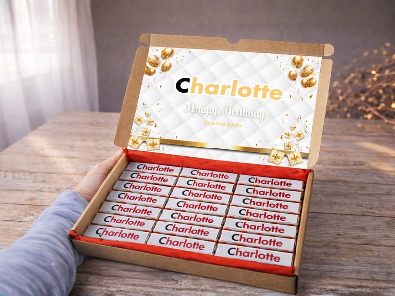 PERSONALISED Chocolate Hamper Present Custom Birthday, Christmas, Fun, Sweet Gift Idea and Funny Novelty Gift, Anniversary gif, Her Design 5