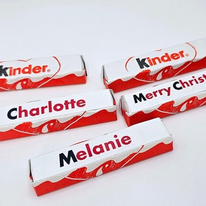 Etichetta adesiva personalizzata Kinder Chocholate - Idea regalo personalizzata per compleanno, Natale, divertimento, dolce e divertente regalo originale Nutella