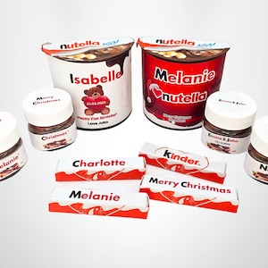Etichetta adesiva personalizzata per crema spalmabile al cioccolato Nutella & Go - Idea regalo personalizzata per compleanno, Natale, divertimento, dolce e divertente regalo originale Nutella