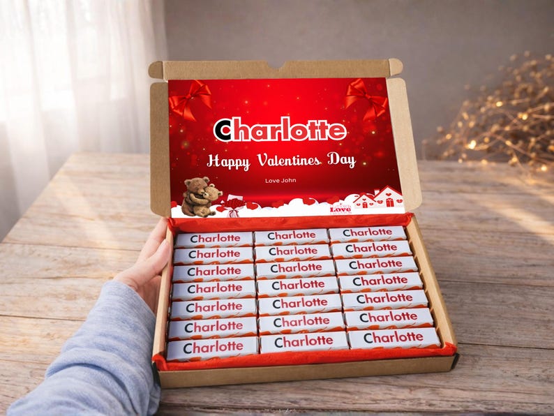PERSONALISED Chocolate Hamper Present Custom Birthday, Christmas, Fun, Sweet Gift Idea and Funny Novelty Gift, Anniversary gif, Her Design 6