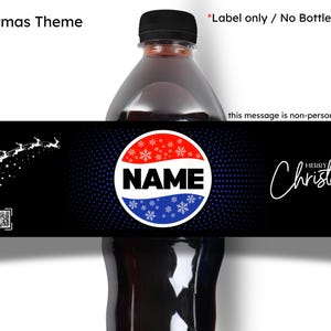 Personalised Pepsi Bottle Label Sticker | Custom Name Soda Gift | Birthday Party Favour Christmas Max