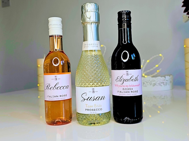 Personalised Prosecco Champagne Wine Label Sticker - Custom Birthday, Christmas, Fun, Sweet Gift Idea and Funny Novelty Gift image 3