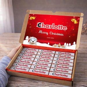 PERSONALISED Chocolate Hamper Present Custom Birthday, Christmas, Fun, Sweet Gift Idea and Funny Novelty Gift, Anniversary gif, Her Design 8