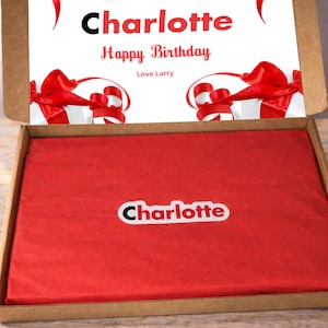 PERSONALISED Chocolate Hamper Present Custom Birthday, Christmas, Fun, Sweet Gift Idea and Funny Novelty Gift, Anniversary gif, Her image 2