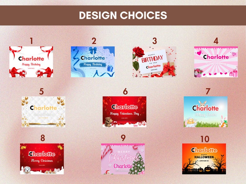 PERSONALISED Chocolate Hamper Present Custom Birthday, Christmas, Fun, Sweet Gift Idea and Funny Novelty Gift, Anniversary gif, Her image 5