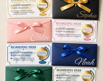 Personalised Boarding Pass Scratch To Reveal | Holiday Destination Reveal | Gift Ticket
