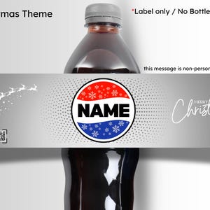 Personalised Pepsi Bottle Label Sticker | Custom Name Soda Gift | Birthday Party Favour Christmas Diet