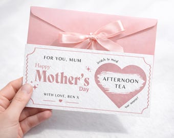 Personalised Mother’s Day Scratch Card | Custom Surprise Voucher for Mum | Scratch to Reveal Gift