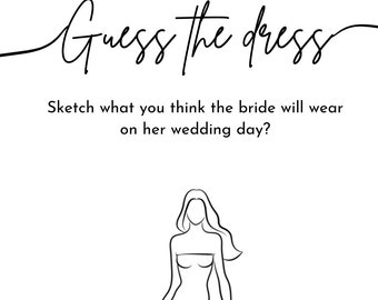 Guess the dress - bridal game