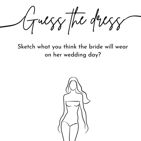 Guess the dress - bridal game