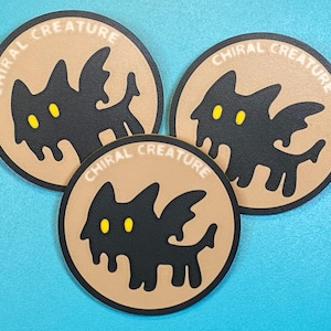 Chiral Cat Pin Badge Inspired by Death Stranding 2 – 3D Printed Gamer Brooch
