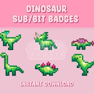 Dinosaur Sub/Bit Badges