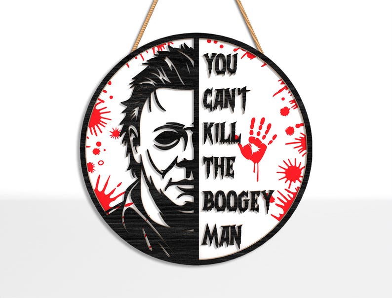 Horror Characters Door Sign Bundle Svg, Halloween Door Hanger Svg ...