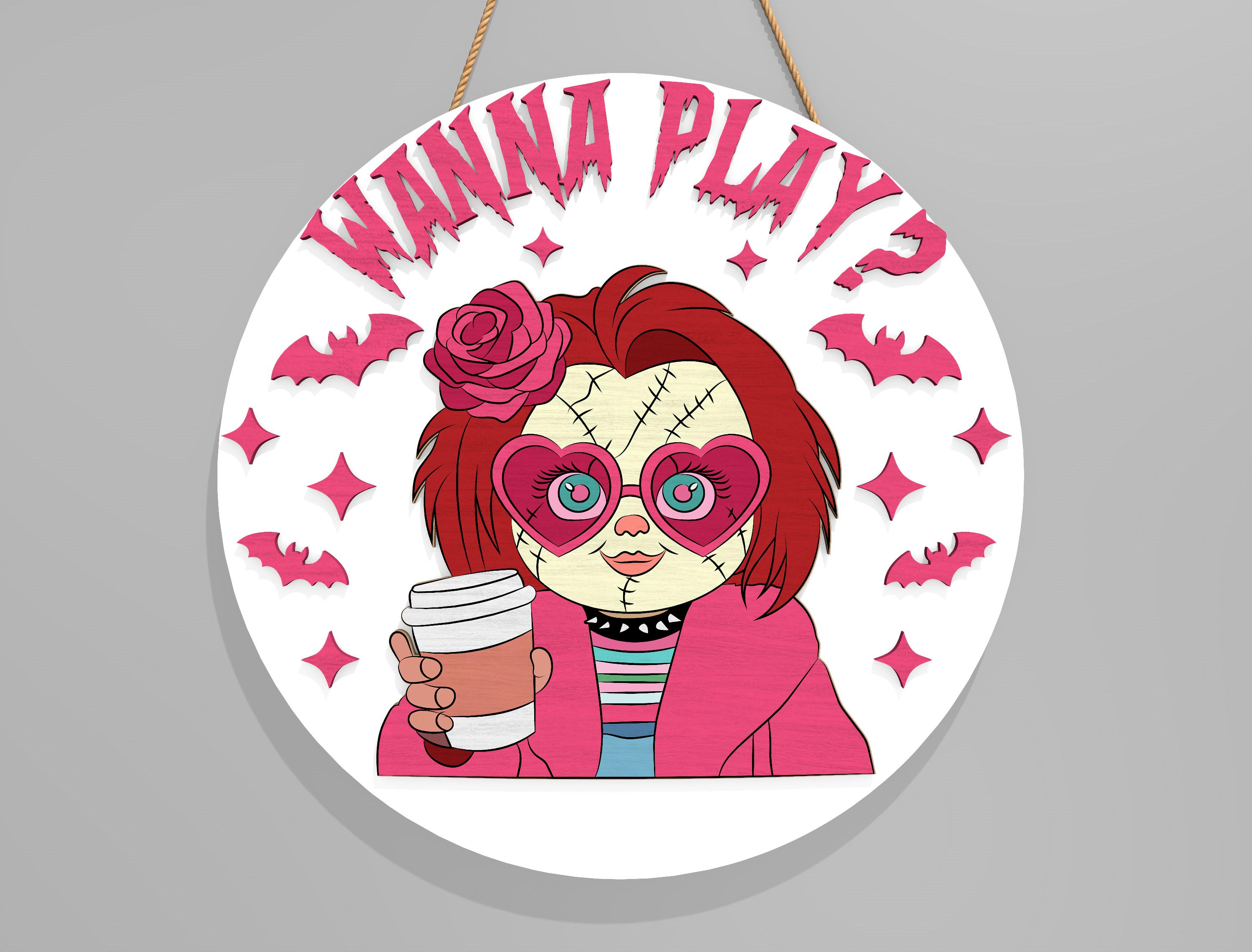 Horror Characters Door Sign Bundle Svg, Halloween Door Hanger Svg ...