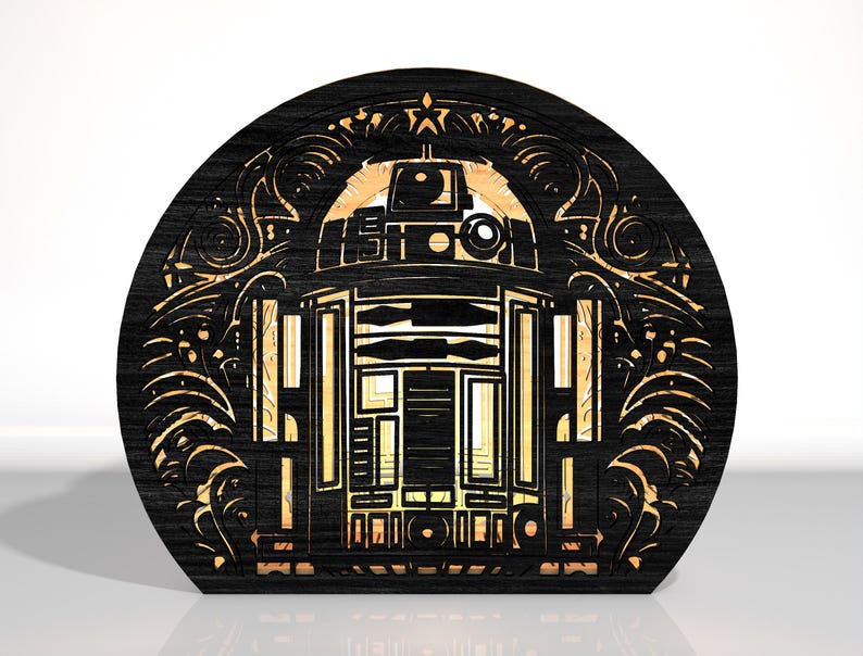 Sci-fi Layered Light Box SVG, Space Adventure Shadow Box Laser Cut File ...