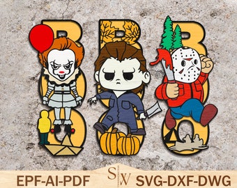 Halloween Door Hanger Svg,Horror Characters Door Sign Svg,Halloween Welcome Sign Svg,Halloween Decor SVG,Door Sign Svg,Glowforge Svg Files