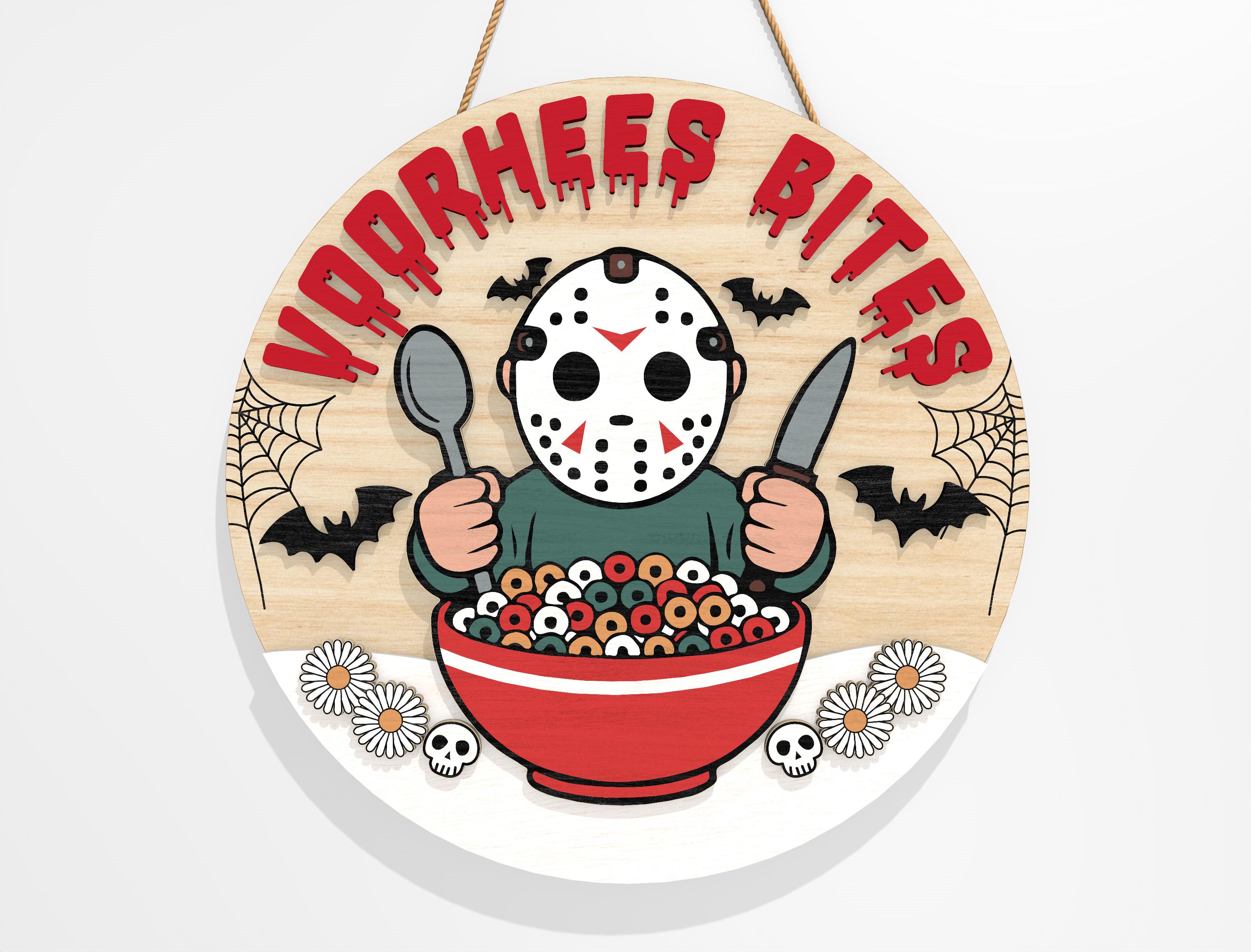 Horror Characters Door Sign Bundle Svg, Halloween Door Hanger Svg ...