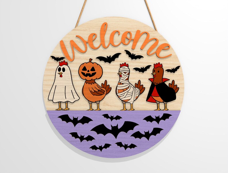 Horror Characters Door Sign Bundle Svg, Halloween Door Hanger Svg ...