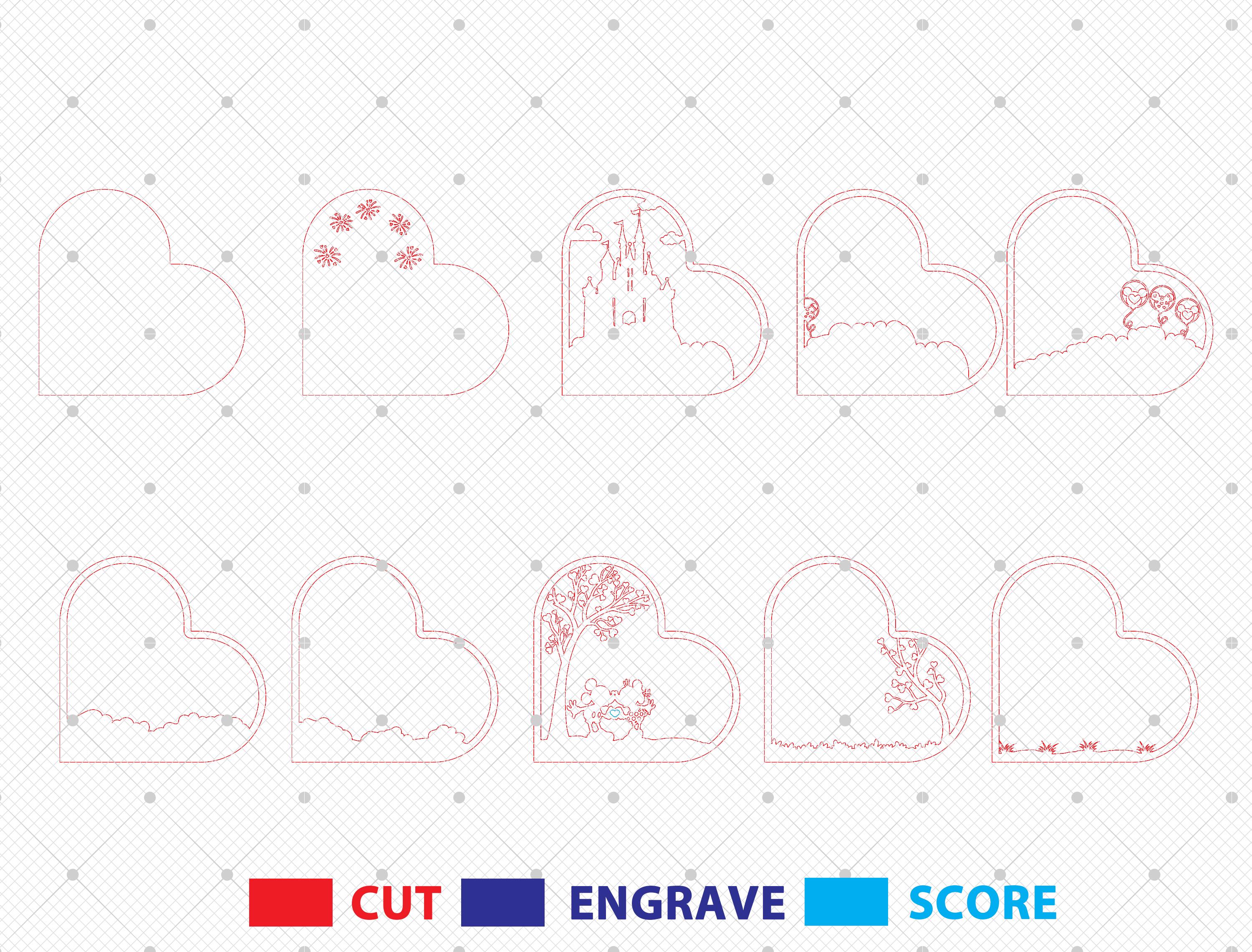 3D Mutilayer Valentine's Day Standing Cut File Svg,cartoon Character ...